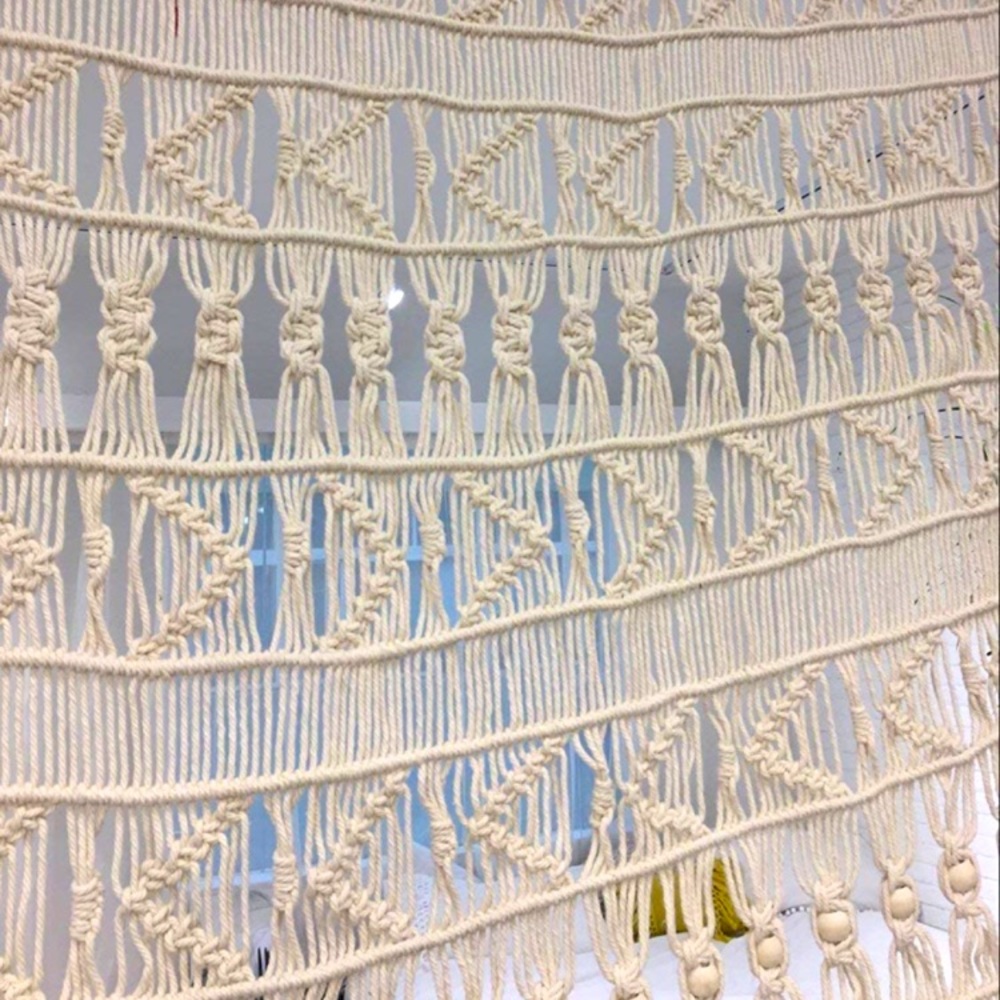 Wedding/Party Bohemian Macrame Door Curtain/Wall Decor/Art for Dorm/Living Room - Picture 5 of 7